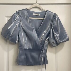 Amanda Uprichard Metallic Maggie Blouse